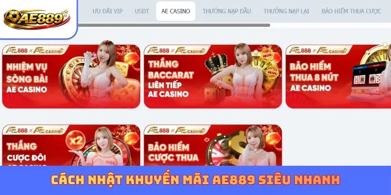 Cách nhận khuyến mãi AE889 siêu nhanh