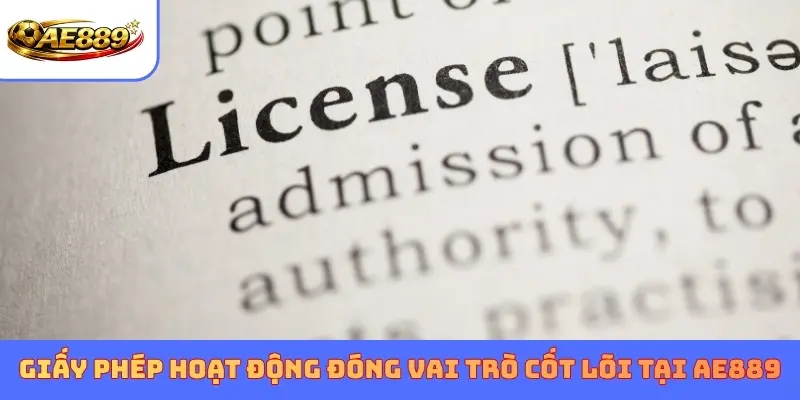 Giấy phép hoạt động đóng vai trò cốt lõi tại AE889