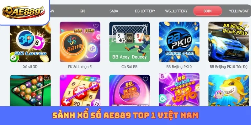 Sảnh Xổ Số AE889 top 1 Việt Nam