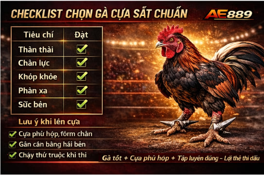 Cách chọn gà đá cựa sắt chuẩn