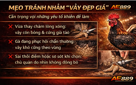 Cách xem vảy gà tốt