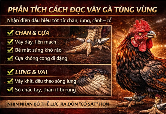 Cách xem vảy gà tốt