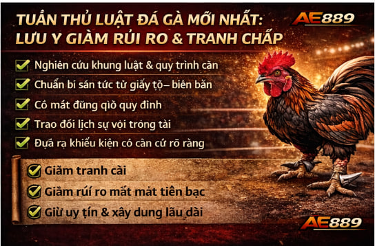 Luật đá gà mới nhất